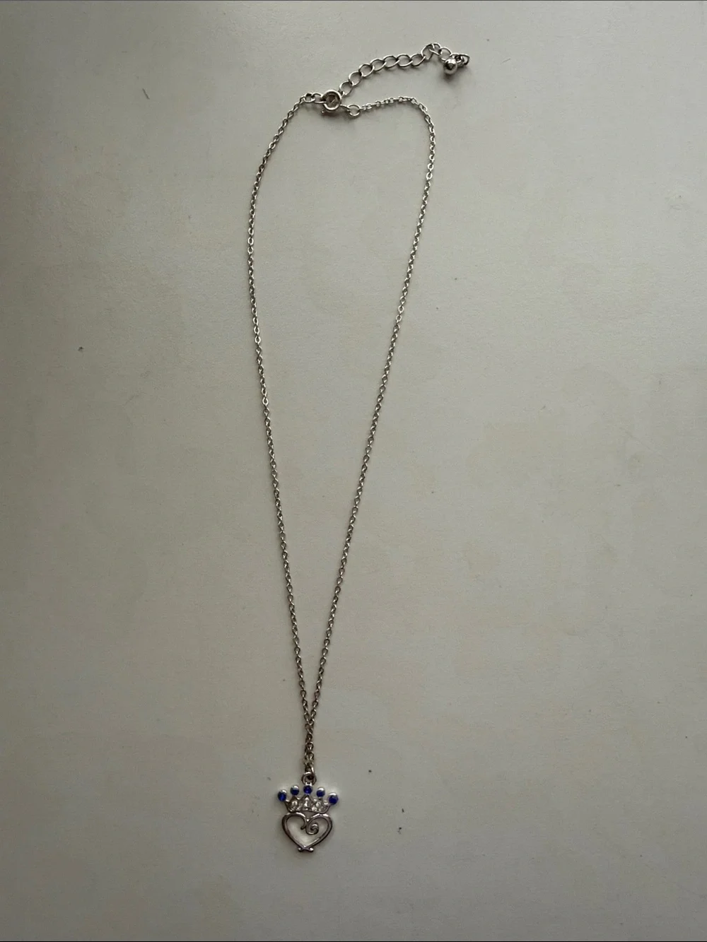 Heart with a Crown Necklace for Little Girls
